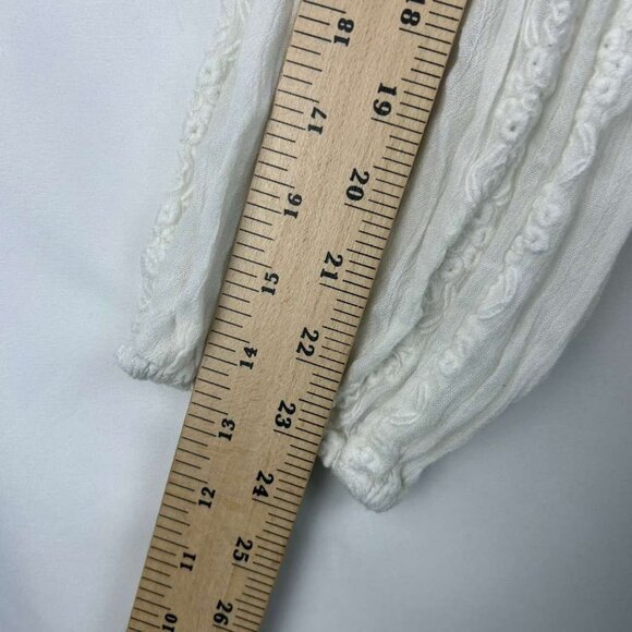 Free People Women's L Long Sleeves Embroidery White Lace Kiss Kiss Tunic Boho - Picture 6 of 16